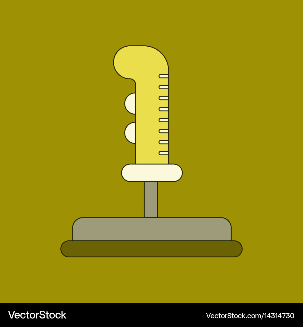 Flat icon on background joystick vector image