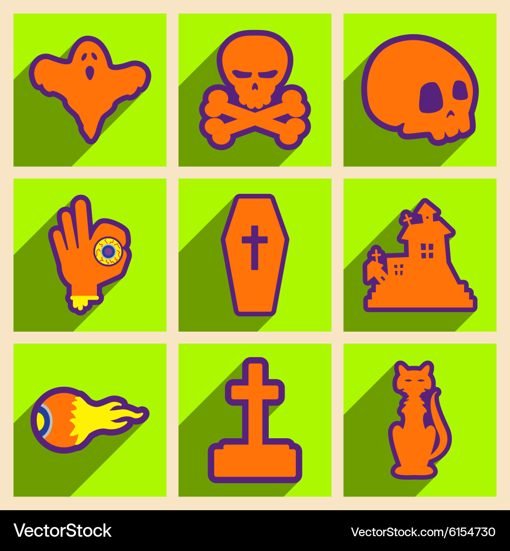 Flat with shadow concept and mobile application vector image