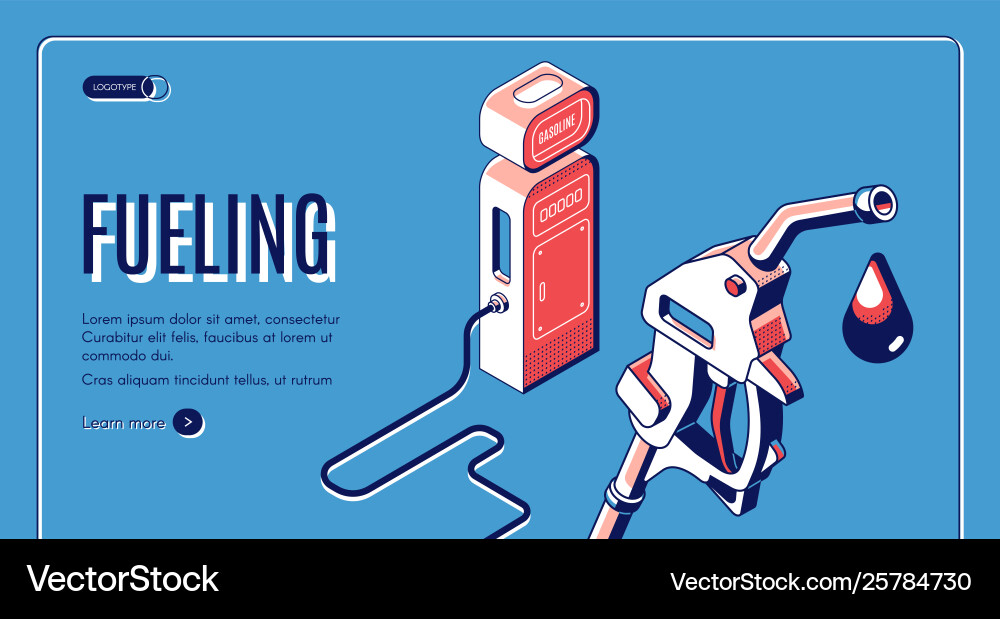 Fueling gas gasoline diesel station isometric Fueling gas gasoline diesel station isometric Vector Image