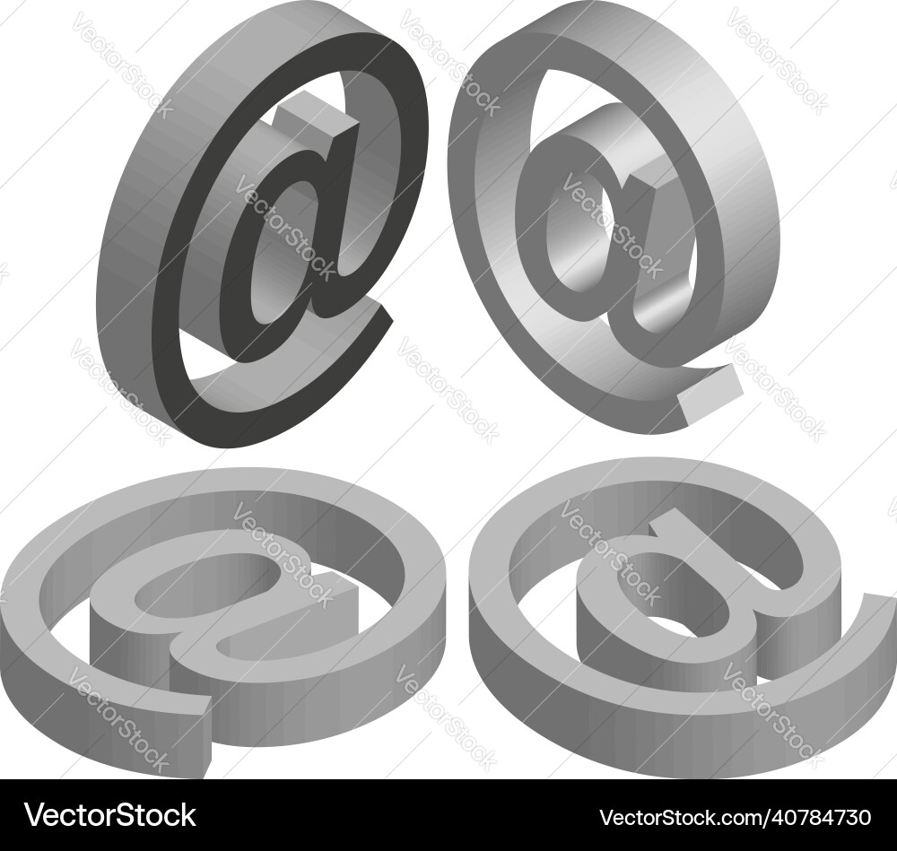 Isometric at symbol template for creating logos Isometric at symbol template for creating logos vector image