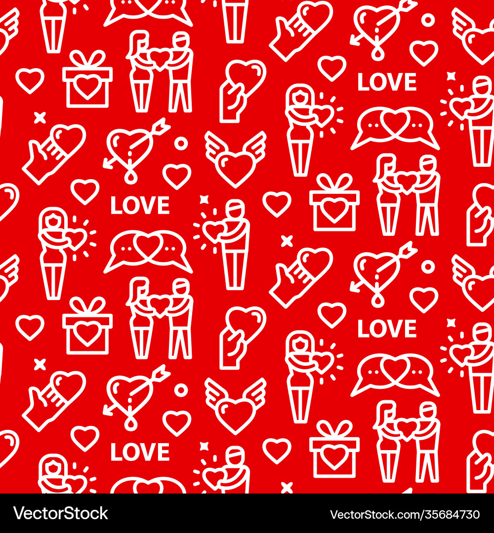 Love seamless pattern Royalty Free Vector Image