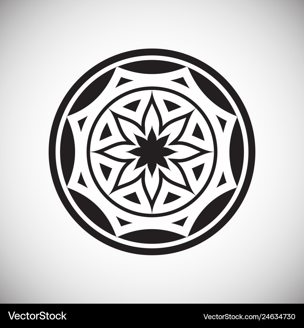 Mandala icon on background for graphic and web Mandala icon on background for graphic and web vector image