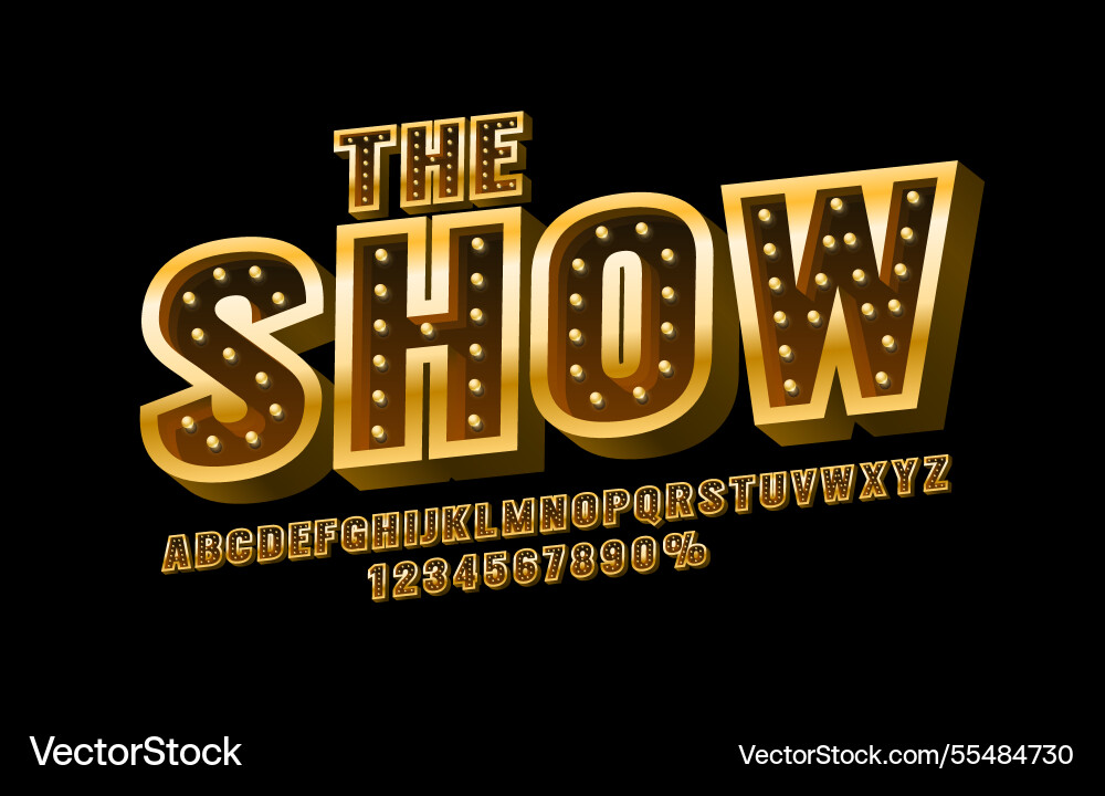 Show font set collection letters and numbers Show font set collection letters and numbers vector image