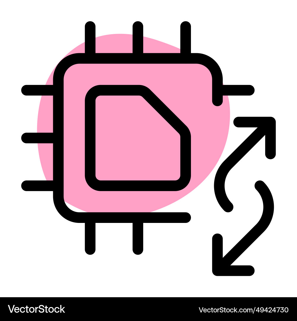 Transferring data using a micro processing unit vector image