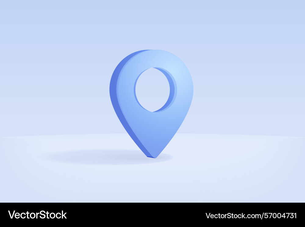 3d location point marker of map or navigation pin 3d location point marker of map or navigation pin vector image