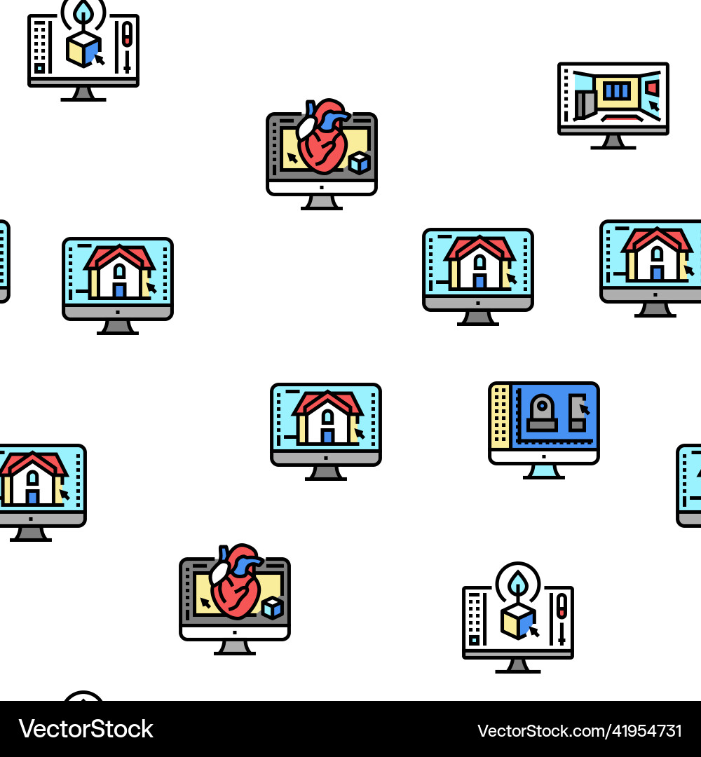 3d modelling software and device seamless 3d modelling software and device seamless vector image