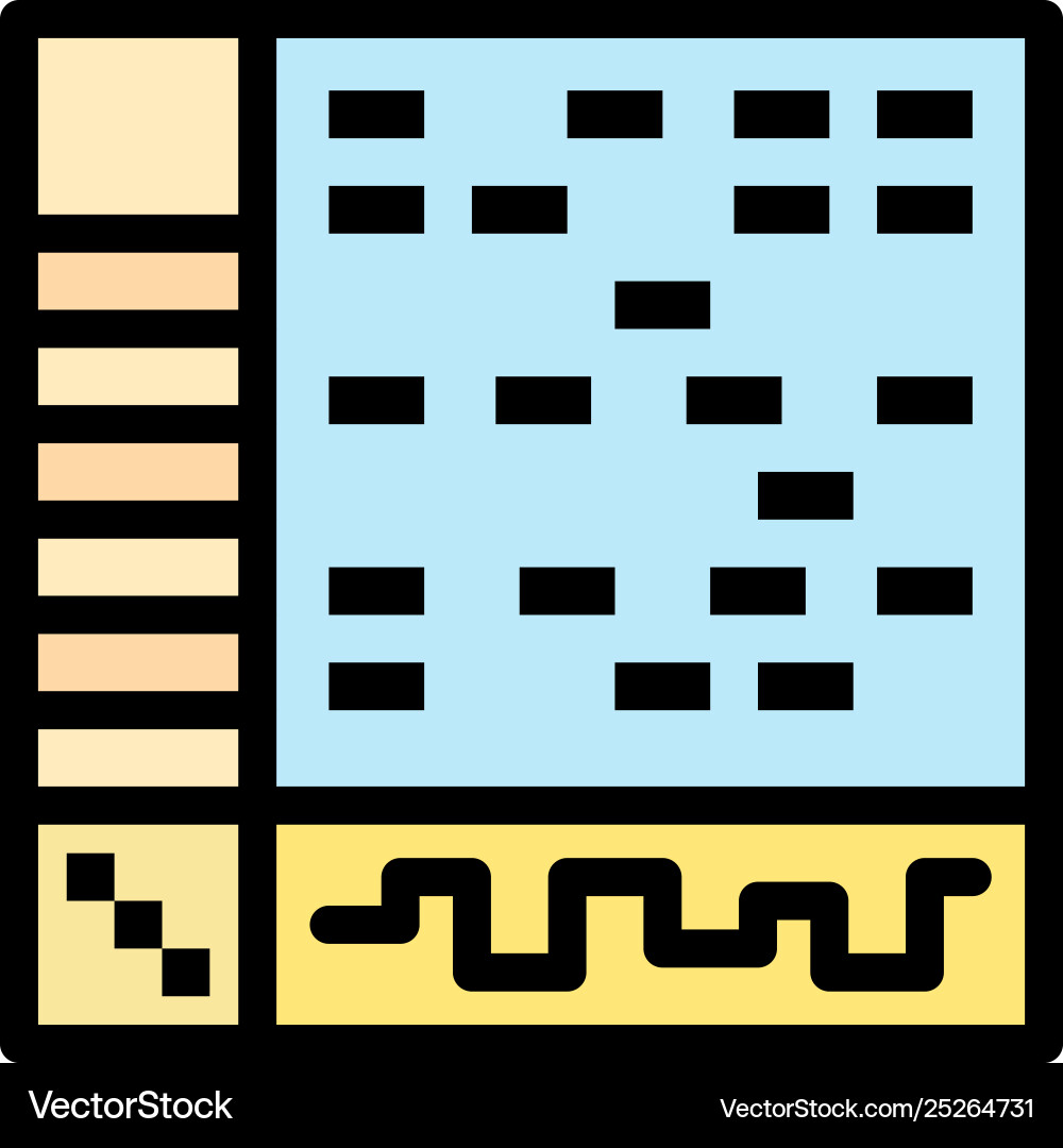 Ableton application audio computer draw flat Ableton application audio computer draw flat vector image