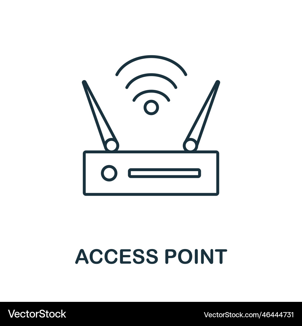 Access point line icon element sign from Access point line icon element sign from vector image