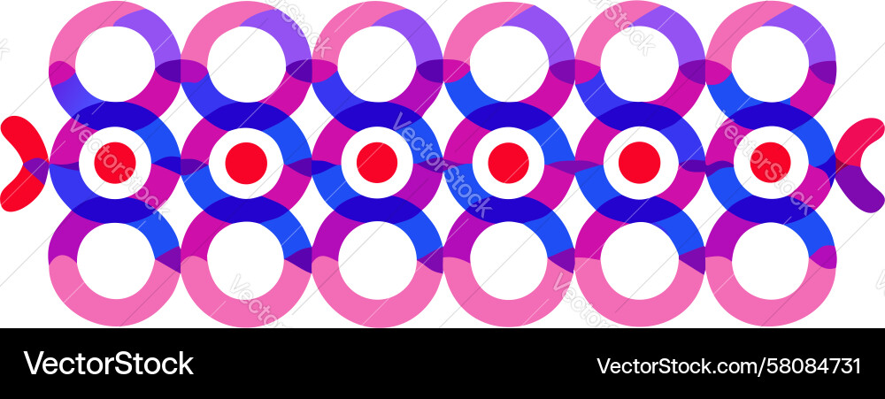 Bold Interlocking Circles Pattern Vector Image