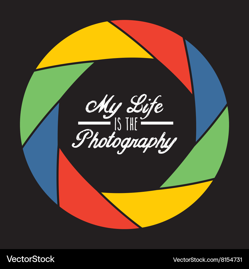 Camera shutter background vector image