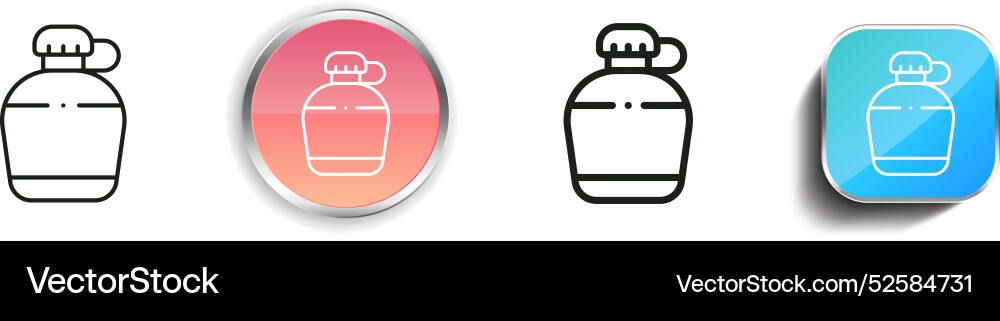 Canteen icon thin linear regular and button style Vector Image
