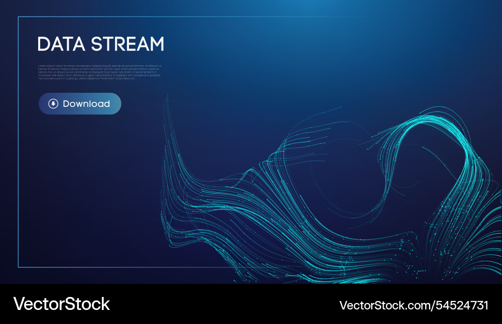 Data Flow Visualization vector image