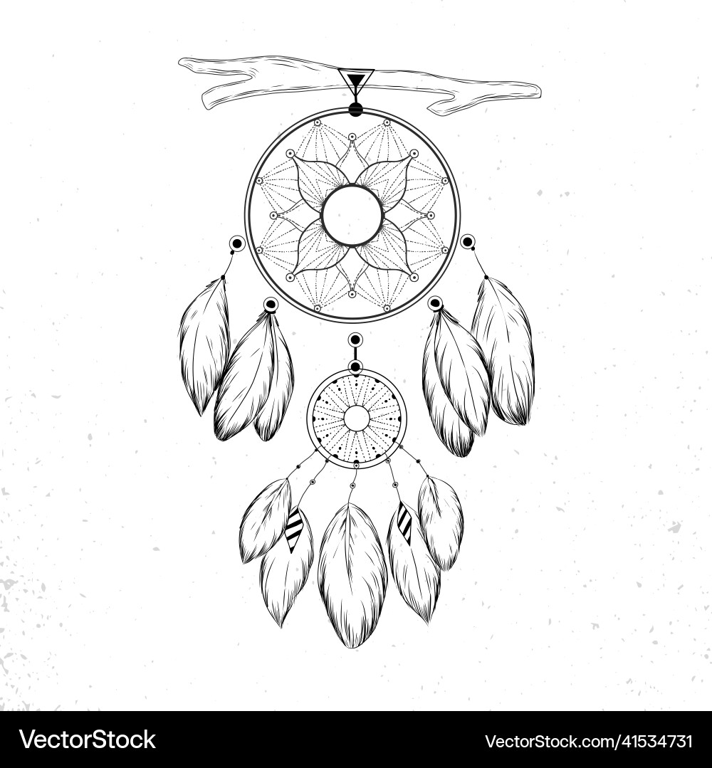 Dream catcher boho design Dream catcher boho design vector image