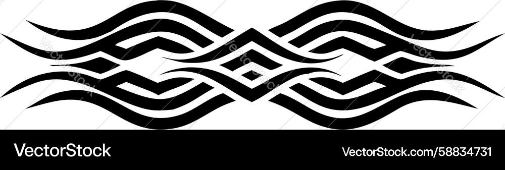 Dynamic black horizontal wave pattern for modern Vector Image