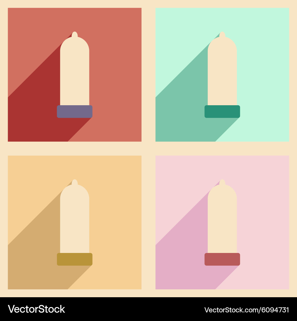 Flat with shadow concept and mobile application vector image