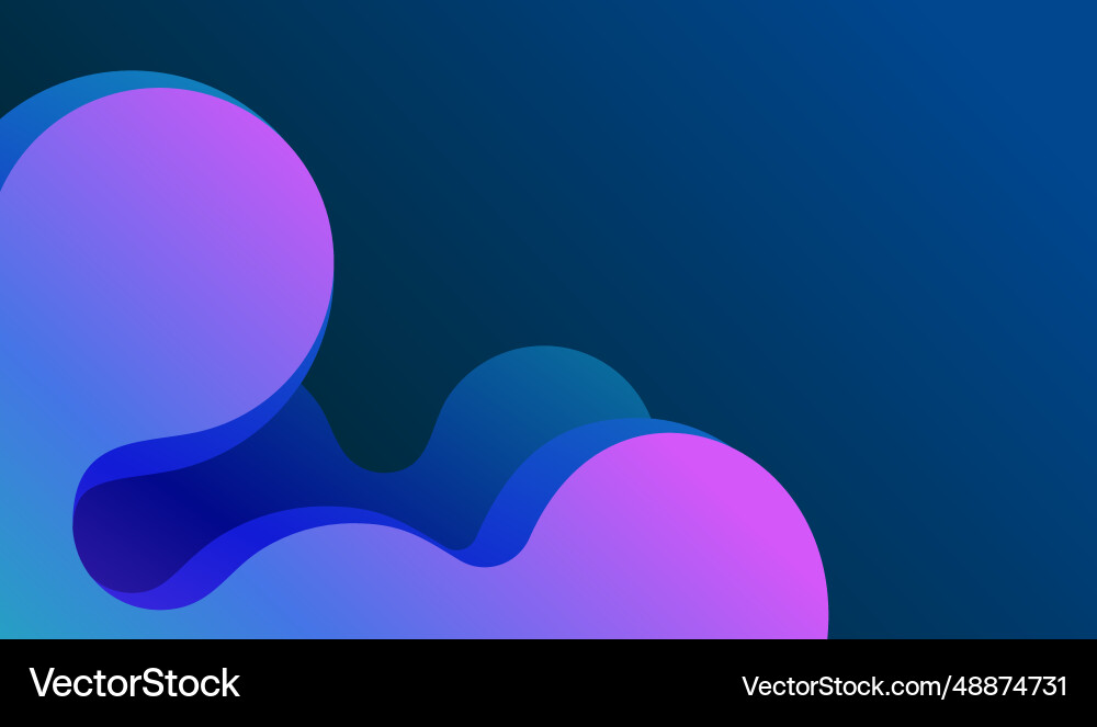 Gradient purple blue liquid abstract wave vector image