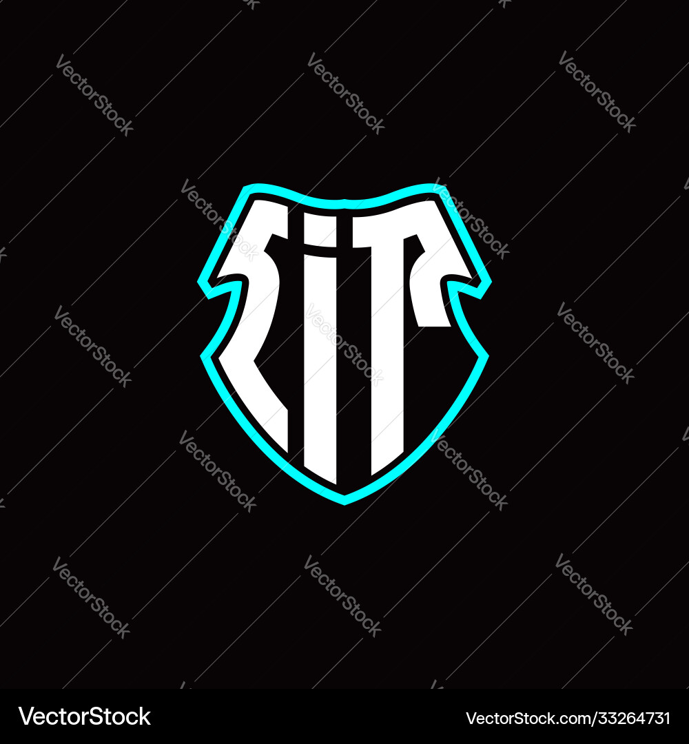 It initial logo design with a shield shape It initial logo design with a shield shape vector image