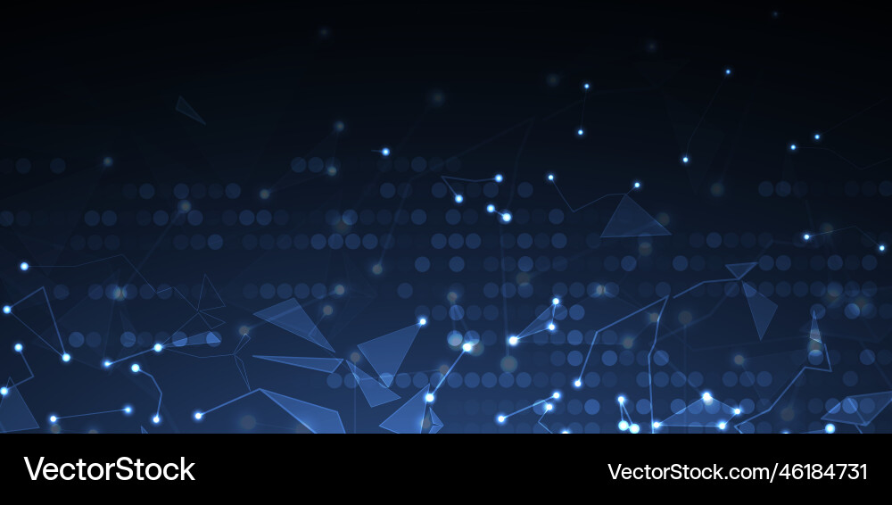 Neural network concept connected cells with links vector image