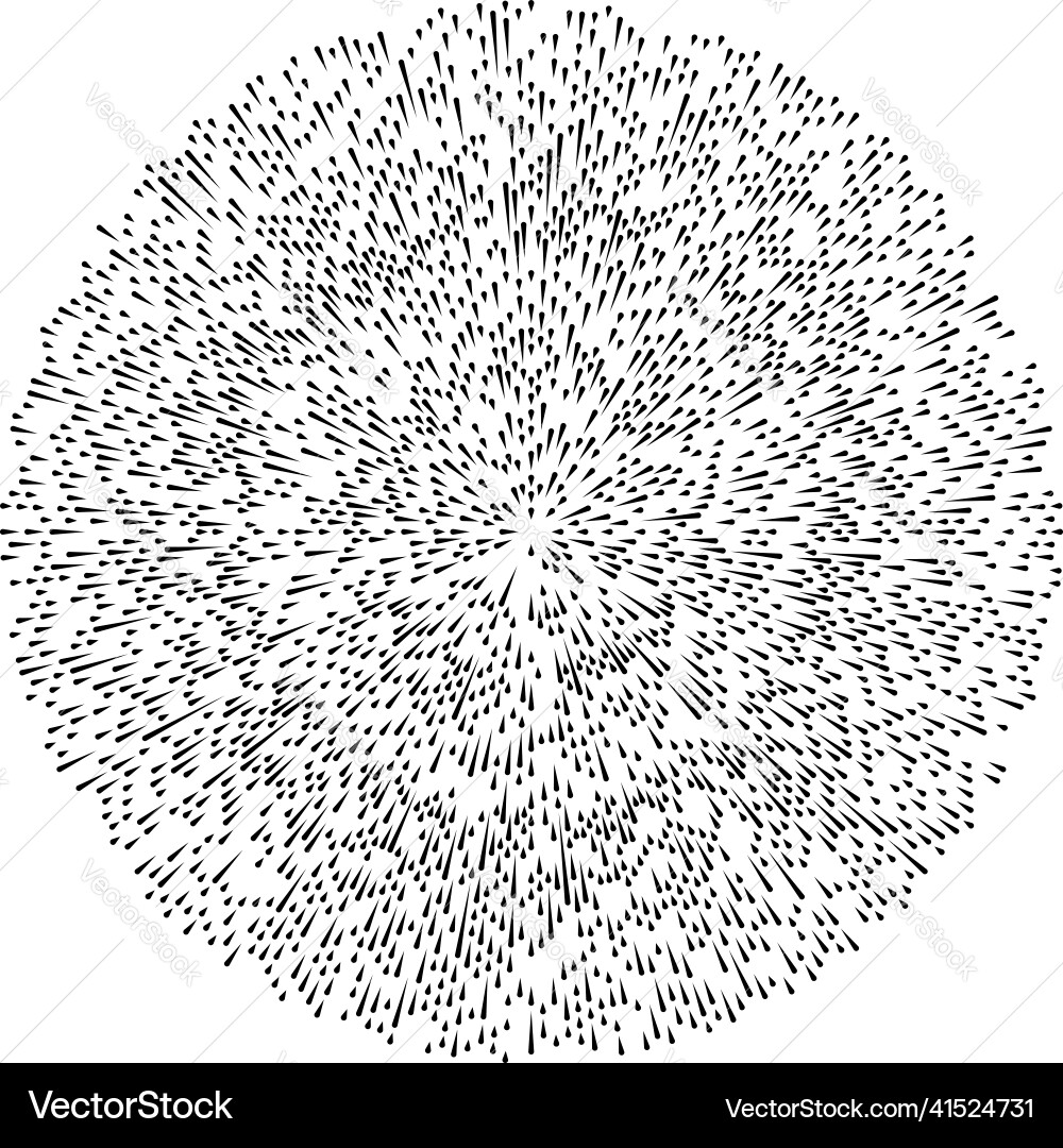 Radial radiating circular concentric lines element Radial radiating circular concentric lines element vector image