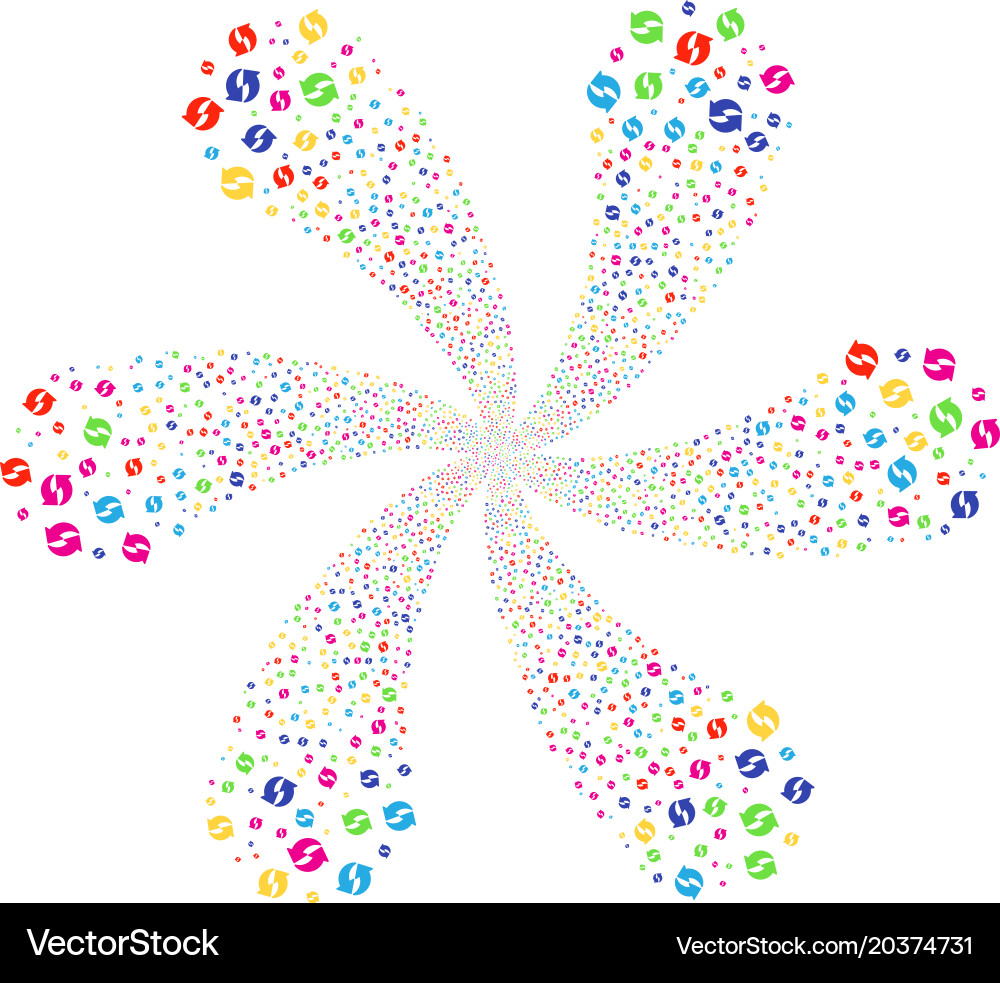 Refresh curl abstract flower vector image