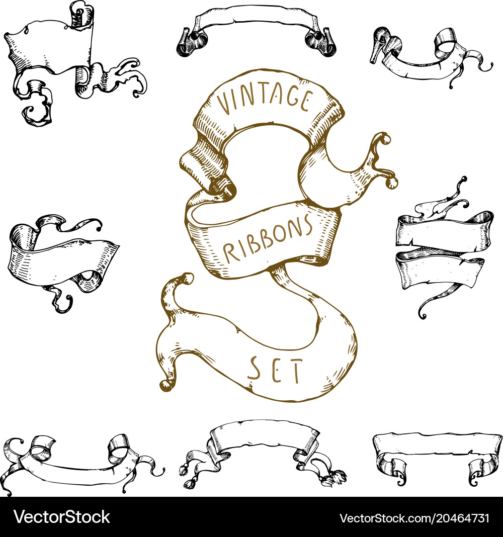 Ribbons collection Royalty Free Vector Image - VectorStock