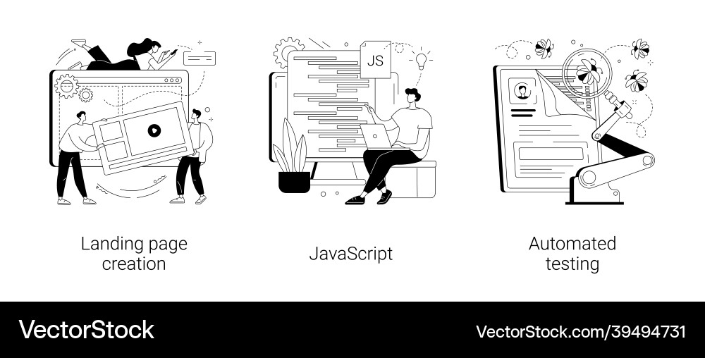 Web programming abstract concept Web programming abstract concept vector image