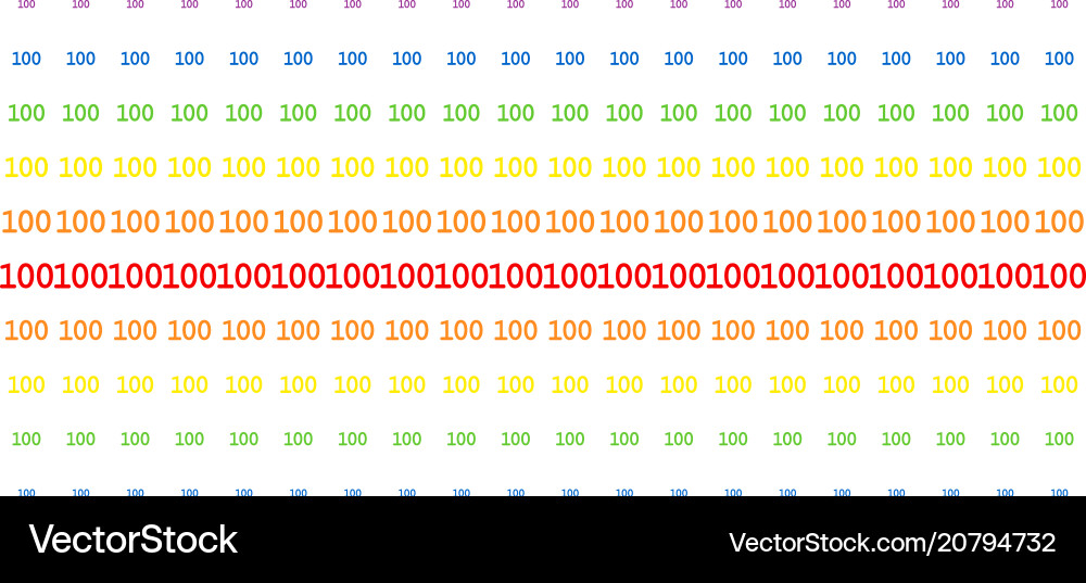 100 text shape halftone spectral effect vector image