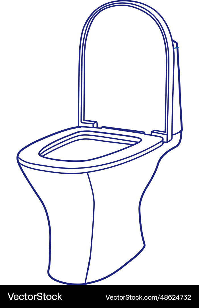3d rendering modern toilet wc in bathroom isolate vector image