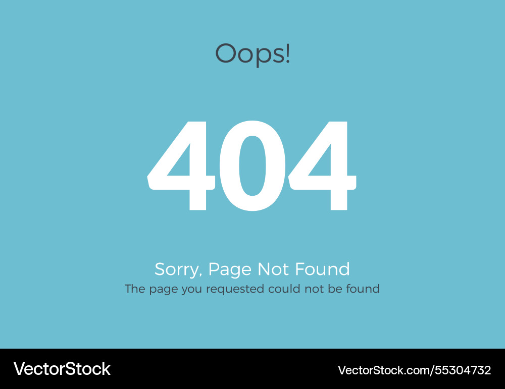 404 error page template for website alert 404 error page template for website alert vector image