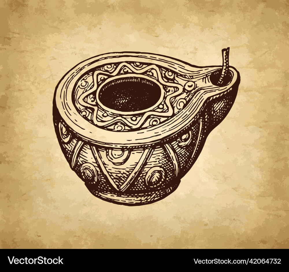 Ancient clay oil lamp Ancient clay oil lamp vector image