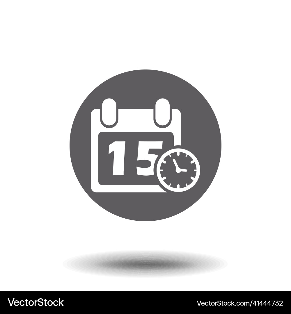 Calendar and clock icon date time symbol Calendar and clock icon date time symbol vector image