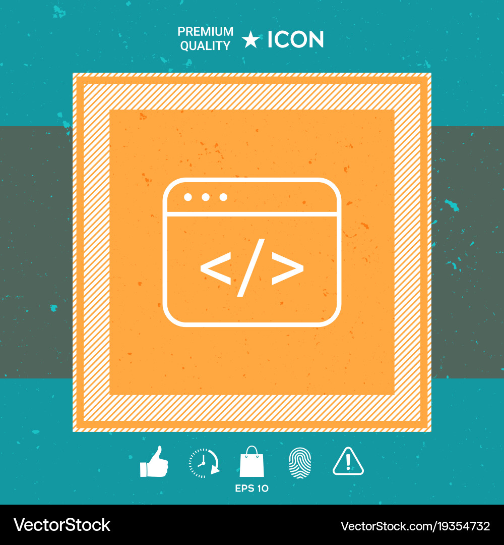 Code editor icon vector image