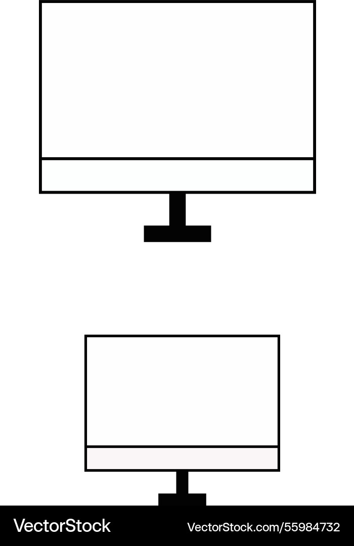 Computer monitor display screen Vector Image