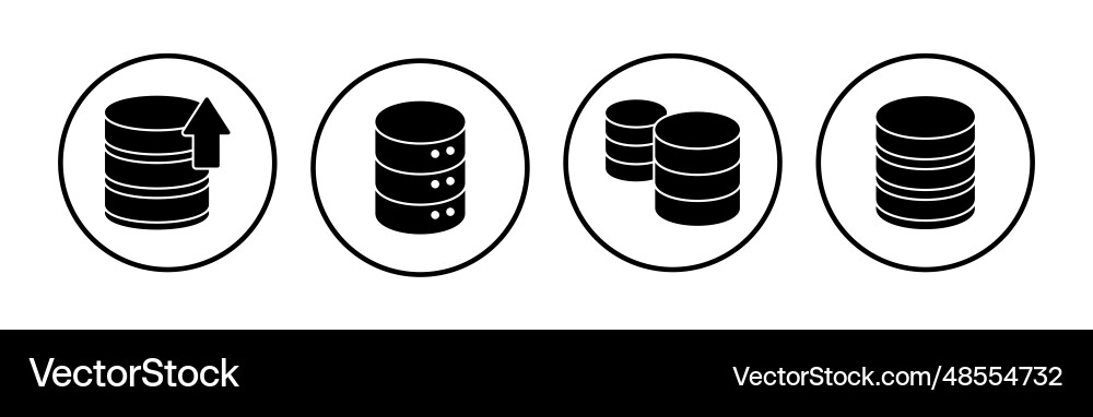 Datenbank-Symbolserverspeicher Datenbank-Symbolserverspeicher vektorbild