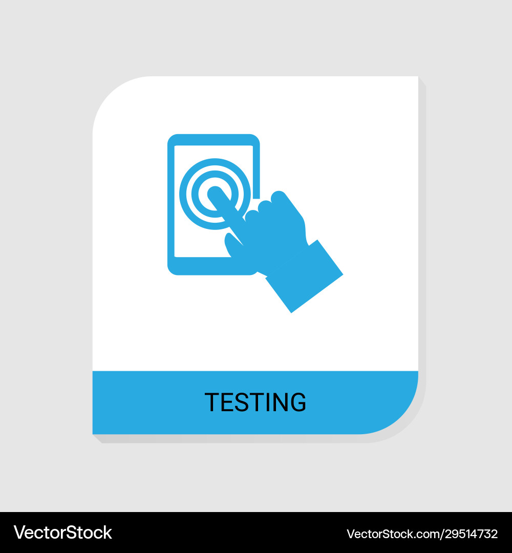 Editable filled testing icon from web development vector image