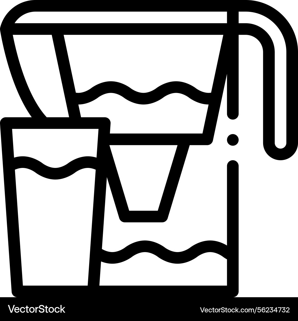 Pitcher icon thin linear style design isolated Pitcher icon thin linear style design isolated vector image