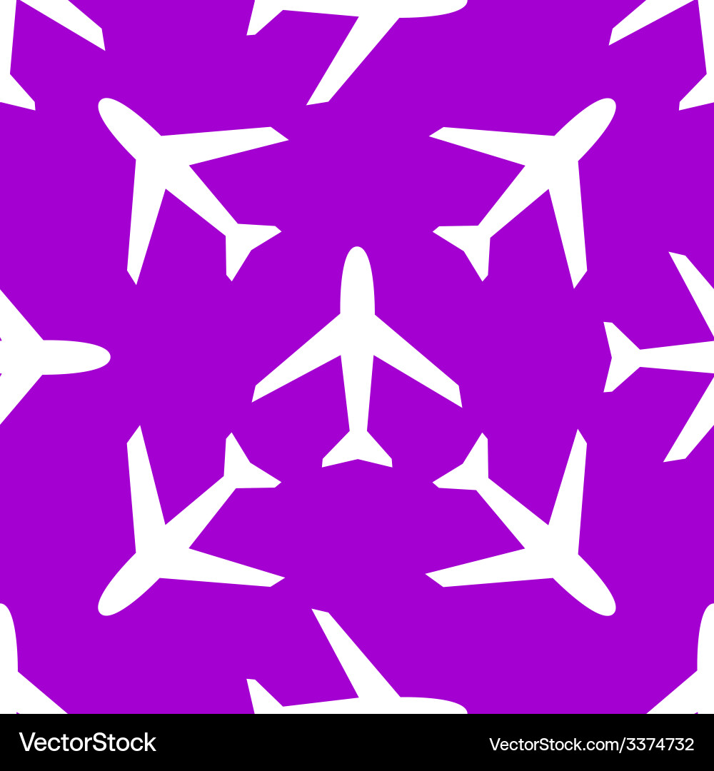 Plane web icon flat design seamless pattern vector image