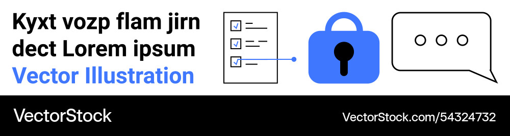 Secure communication and task management with text Secure communication and task management with text vector image