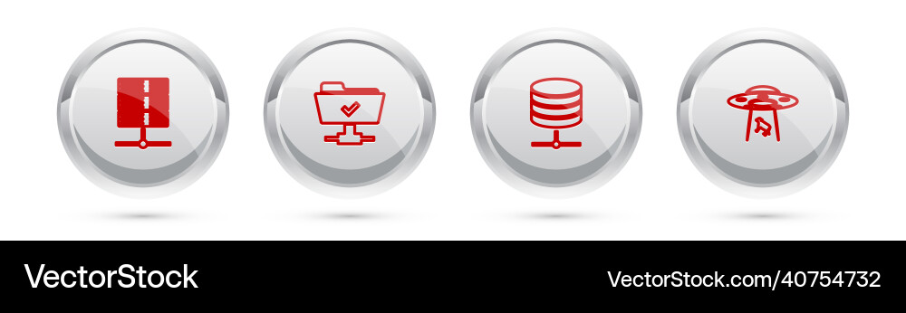 Set line server data web hosting ftp operation Set line server data web hosting ftp operation Vector Image