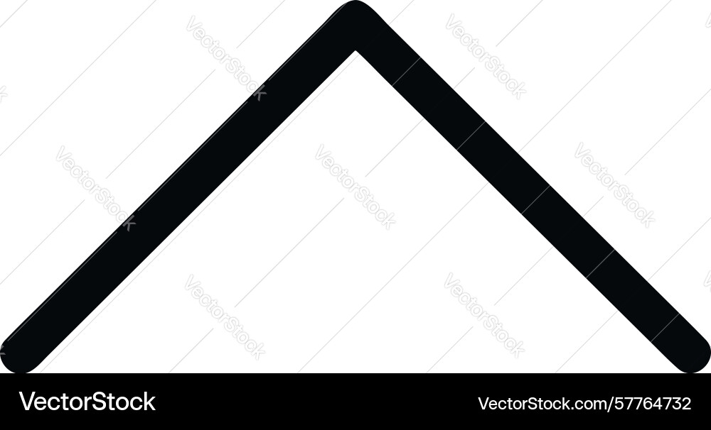Up arrow outline icon for direction and upload vector image