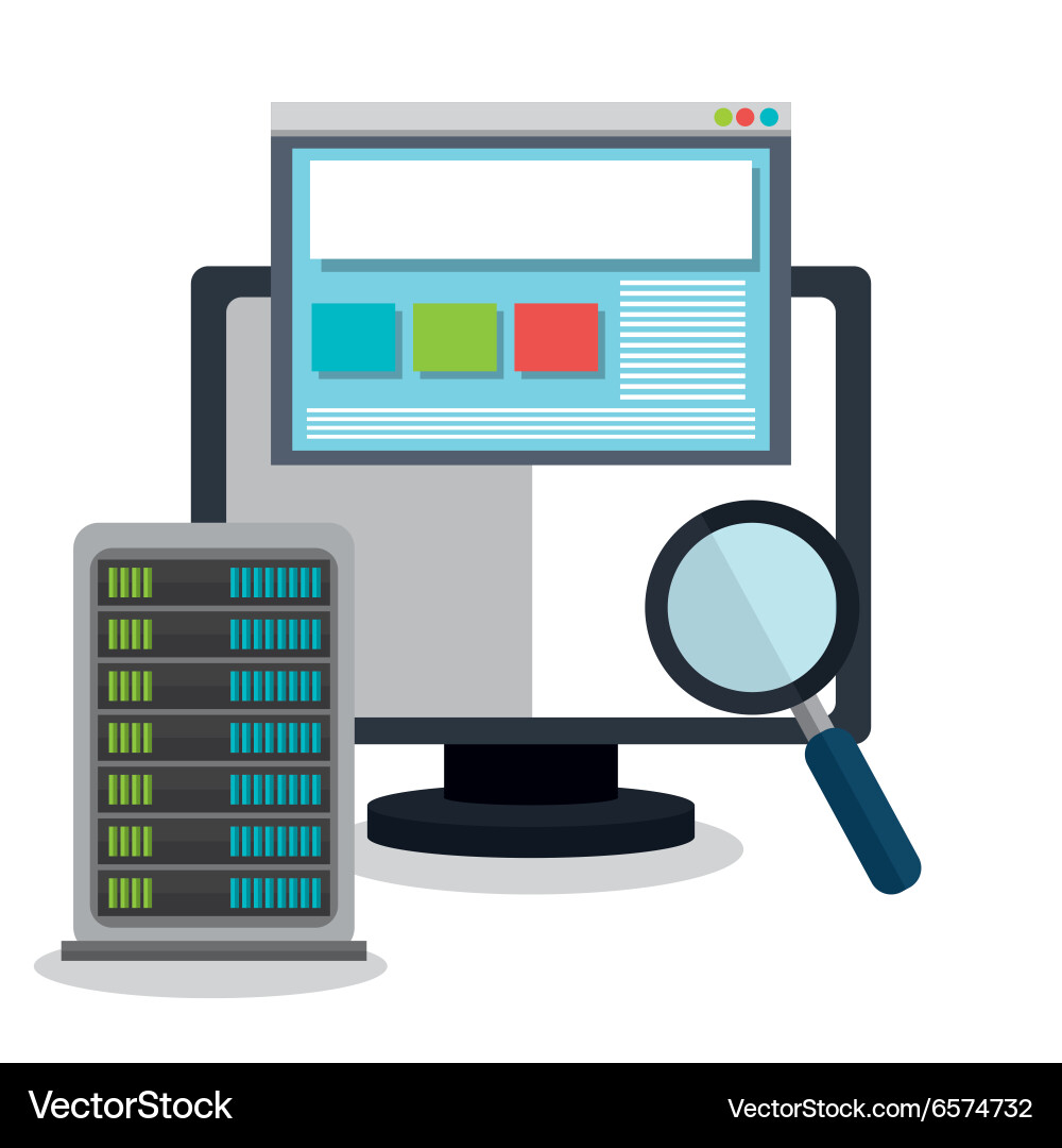 Web housting and technology design vector image