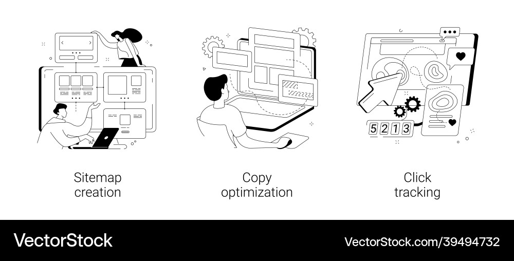 Website optimization abstract concept Website optimization abstract concept vector image