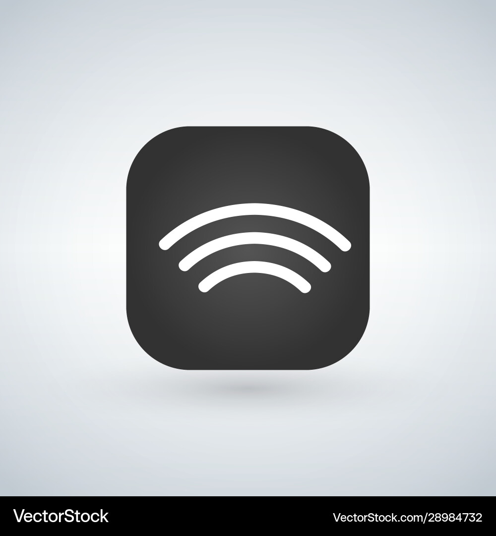 Wifi wireless network icons over app button Wifi wireless network icons over app button Vector Image