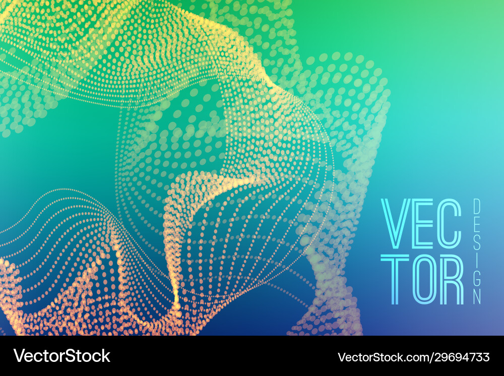 Abstract background with dynamic particle waves Abstract background with dynamic particle waves vector image