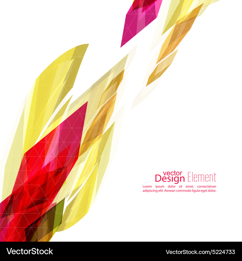Angular geometric color shape vector image