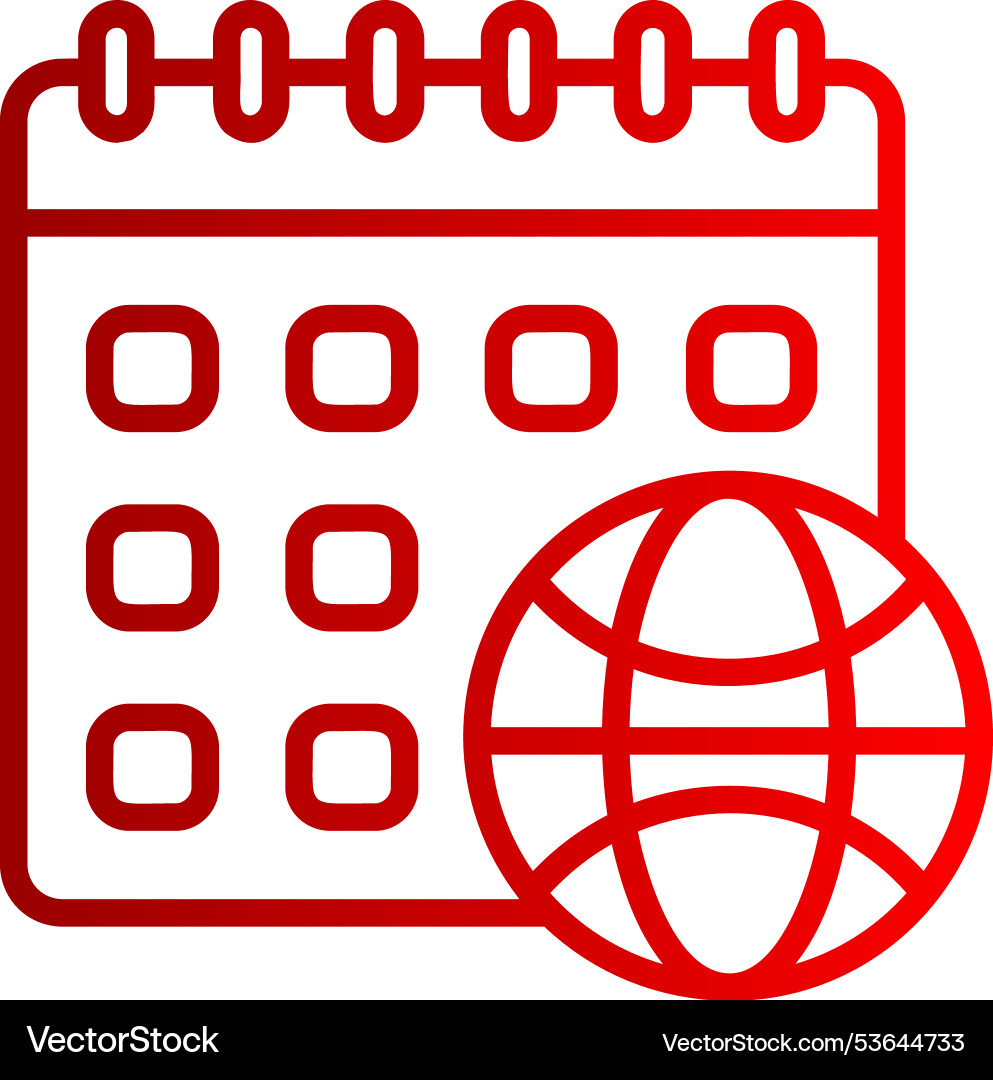 Calendar line gradient icon Vector Image