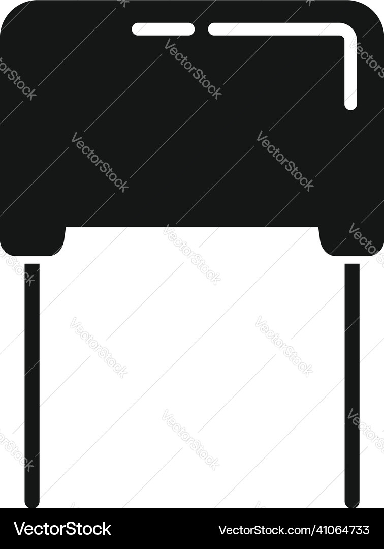 Current capacitor icon simple circuit Current capacitor icon simple circuit vector image