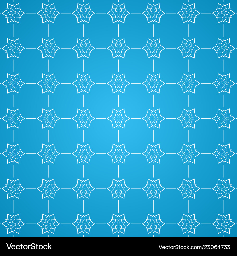 Decorative snowflake pattern background Vector Image