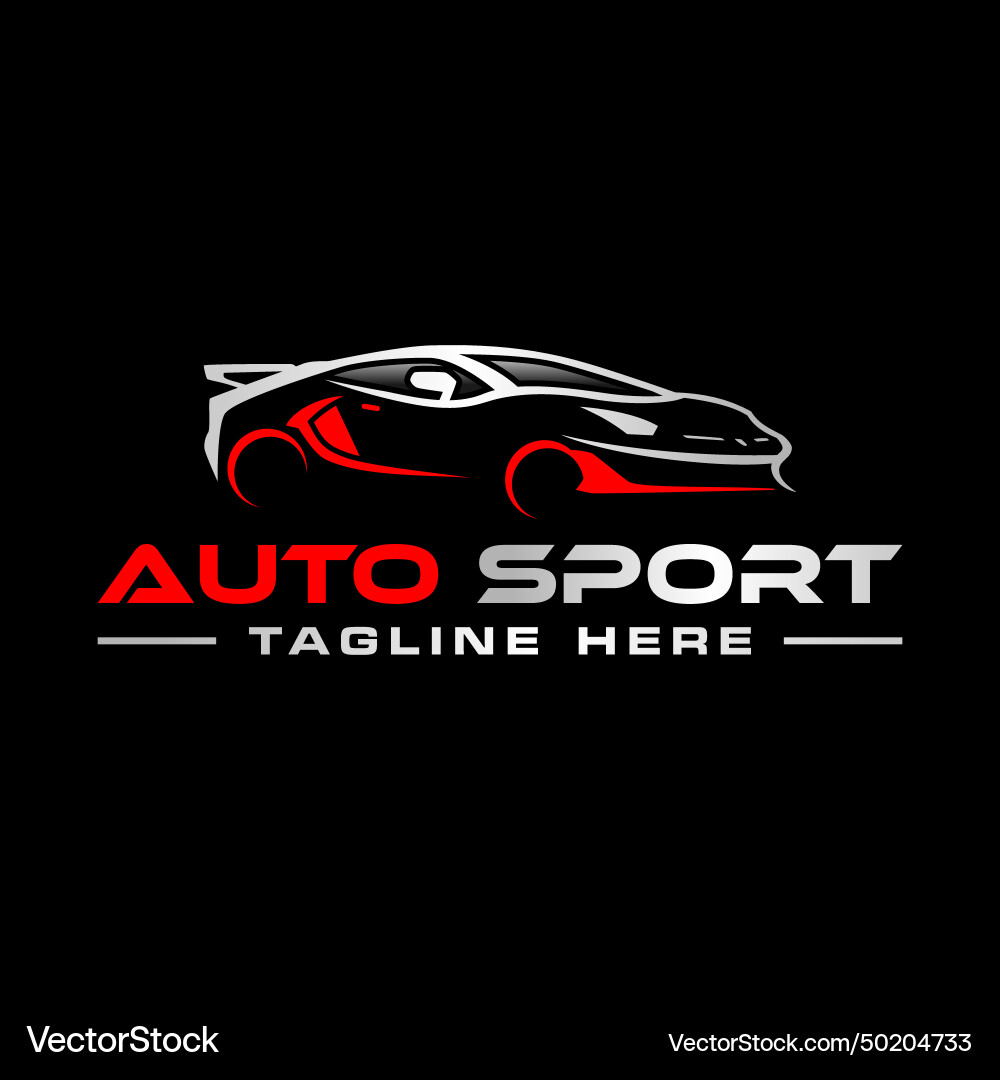 Dynamic Sports Car Logo Vector Image