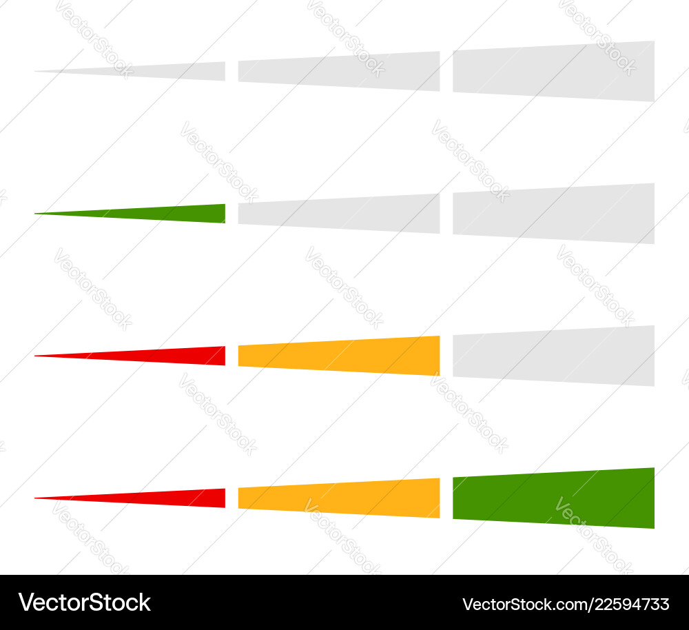 Level indicator progress bar element in set Vector Image
